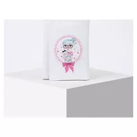 Кошелёк с рисунком, отдел на молнии, цвет белый