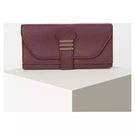 Кошелёк женский, 2 отдела на клапане, бордовый
