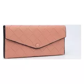 Кошелёк женский, 2 отдела на кнопке, цвет розовый
