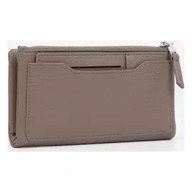 Кошелёк женский, 2 отдела на кнопке, цвет серый