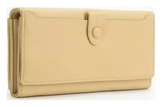 Кошелёк женский, 2 отдела на магнитах, цвет бежевый