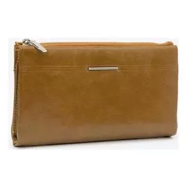 Кошелёк женский, 2 отдела на магнитах, цвет горчичный
