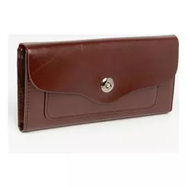 Кошелёк женский, 2 отдела на магнитах, цвет коричневый