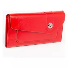 Кошелёк женский, 2 отдела на магнитах, цвет красный