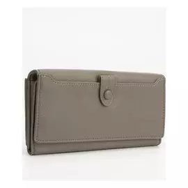Кошелёк женский, 2 отдела на магнитах, цвет серый