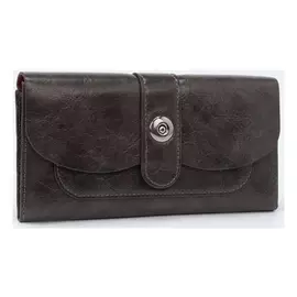 Кошелёк женский, 2 отдела на магните, цвет серый