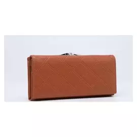 Кошелёк женский, 3 отдел на магнитах, цвет коричневый