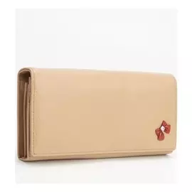 Кошелёк женский, 3 отдела на магнитах, цвет бежевый
