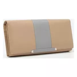 Кошелёк женский, 3 отдела на магнитах, цвет бежевый