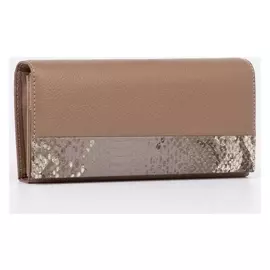 Кошелёк женский, 3 отдела на магнитах, цвет бежевый