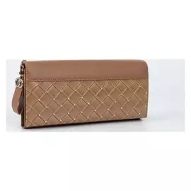 Кошелёк женский, 3 отдела на магнитах, цвет бежевый