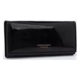 Кошелёк женский, 3 отдела на магнитах, цвет чёрный