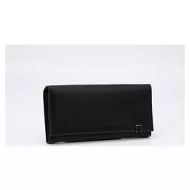 Кошелёк женский, 3 отдела на магнитах, цвет чёрный