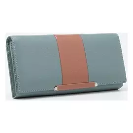 Кошелёк женский, 3 отдела на магнитах, цвет голубой