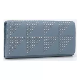 Кошелёк женский, 3 отдела на магнитах, цвет голубой