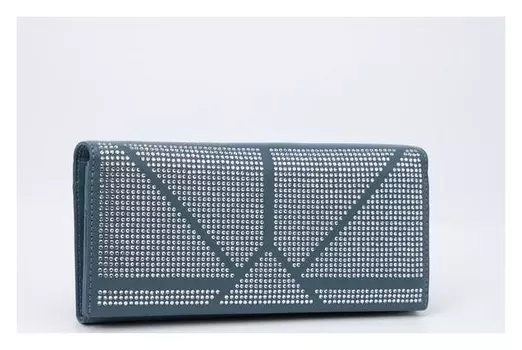 Кошелёк женский, 3 отдела на магнитах, цвет голубой