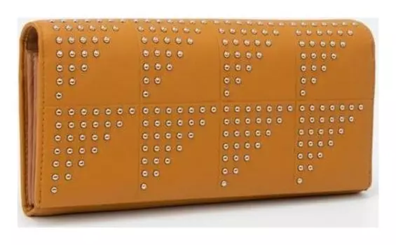 Кошелёк женский, 3 отдела на магнитах, цвет горчичный