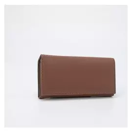 Кошелёк женский, 3 отдела на магнитах, цвет коричневый