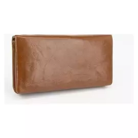 Кошелёк женский, 3 отдела на магнитах, цвет коричневый