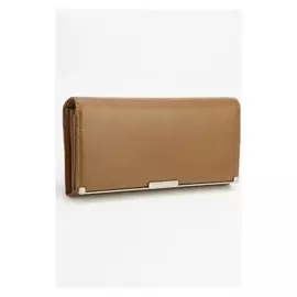 Кошелёк женский, 3 отдела на магнитах, цвет коричневый