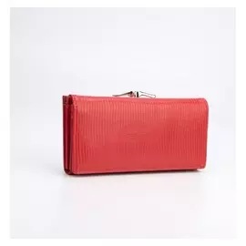 Кошелёк женский, 3 отдела на магнитах, цвет красный