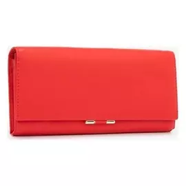 Кошелёк женский, 3 отдела на магнитах, цвет красный