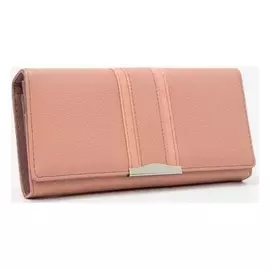 Кошелёк женский, 3 отдела на магнитах, цвет пудра