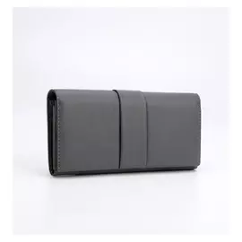 Кошелёк женский, 3 отдела на магнитах, цвет серый