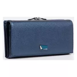 Кошелёк женский, 3 отдела на магнитах, цвет синий