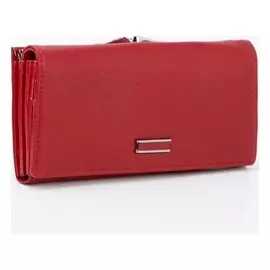 Кошелёк женский, 3 отдела на магните, цвет красный