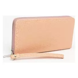 Кошелёк женский, 3 отдела на молнии, цвет бежевый