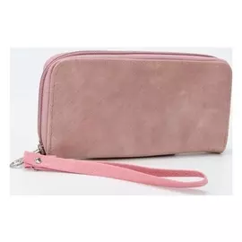Кошелёк женский, 3 отдела на молнии, цвет розовый