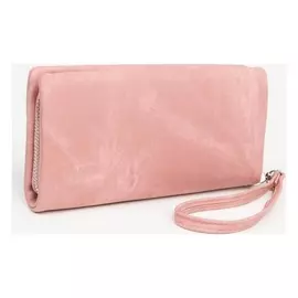 Кошелёк женский, 3 отдела на молнии, цвет розовый