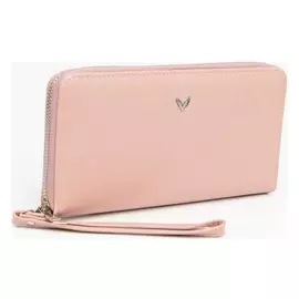 Кошелёк женский, 3 отдела на молнии, цвет розовый