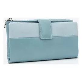Кошелёк женский, 4 отдела на магните, цвет голубой