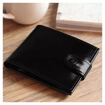 Кошелёк женский на клапане с отделом для монет Цвет чёрный