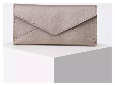 Кошелёк женский, отдел на клапане, цвет бронзовый