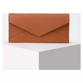 Кошелёк женский, отдел на клапане, цвет коричневый