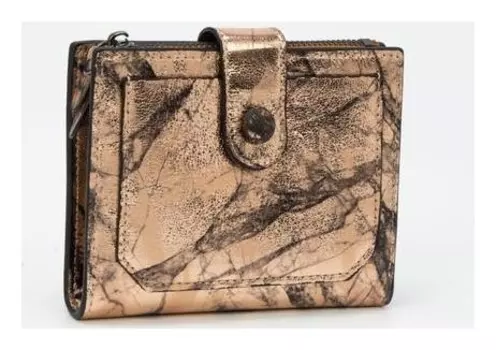 Кошелёк женский, отдел на кнопке, цвет бронзовый