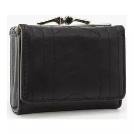 Кошелёк женский, отдел на кнопке, цвет чёрный
