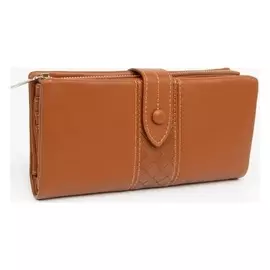 Кошелёк женский, отдел на кнопке, цвет коричневый