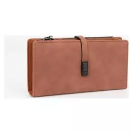 Кошелёк женский, отдел на кнопке, цвет коричневый