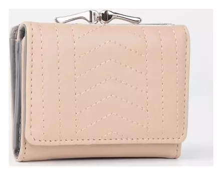 Кошелёк женский, отдел на кнопке, цвет пудра