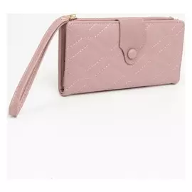 Кошелёк женский, отдел на кнопке, цвет пудра
