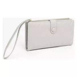 Кошелёк женский, отдел на кнопке, цвет серый