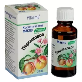 Косметическое масло "Персик", 100% натуральное, 30 мл
