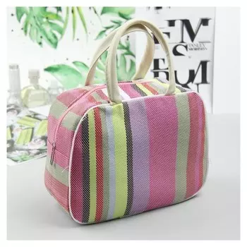 Косметичка банная, отдел на молнии, 2 ручки, цвет розовый