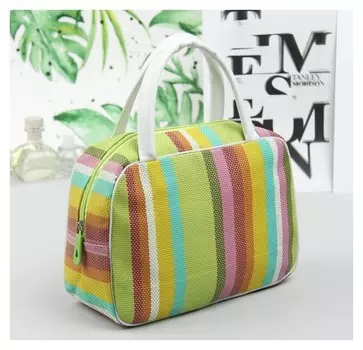 Косметичка банная, отдел на молнии, 2 ручки, цвет зелёный