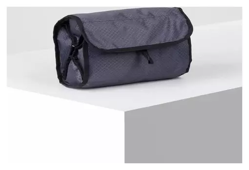 Косметичка дорожная, 4 отдела на молнии, раскладная, цвет серый