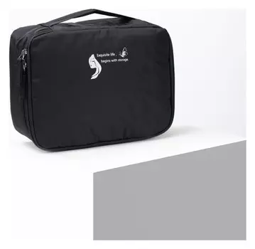 Косметичка дорожная, отдел на молнии, цвет чёрный